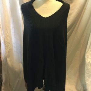 W by Worth, chocolate sweater ribbed poncho, size S